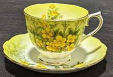 Load image into Gallery viewer, ROYAL ALBERT Fine Bone China Cup & Saucer - Partridge Pea - Yellow & Gold