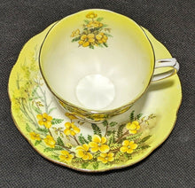 Load image into Gallery viewer, ROYAL ALBERT Fine Bone China Cup & Saucer - Partridge Pea - Yellow & Gold