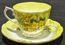Load image into Gallery viewer, ROYAL ALBERT Fine Bone China Cup & Saucer - Partridge Pea - Yellow & Gold
