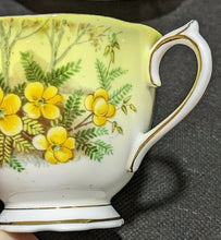 Load image into Gallery viewer, ROYAL ALBERT Fine Bone China Cup & Saucer - Partridge Pea - Yellow & Gold