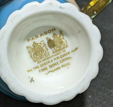 Load image into Gallery viewer, PARAGON Fine Bone China Demitasse Cup & Saucer - Bright Blue with Gold Border
