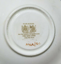 Load image into Gallery viewer, PARAGON Fine Bone China Demitasse Cup & Saucer - Bright Blue with Gold Border