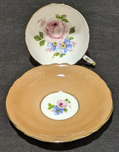 Load image into Gallery viewer, PARAGON, Double Warrant Fine Bone China Teacup & Saucer - Peach & Cabbage Rose