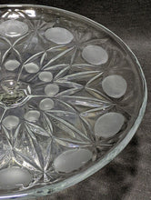 Load image into Gallery viewer, Pressed Glass Round Topped Pedestal Cake Plate