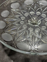 Load image into Gallery viewer, Pressed Glass Round Topped Pedestal Cake Plate