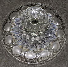 Load image into Gallery viewer, Pressed Glass Round Topped Pedestal Cake Plate