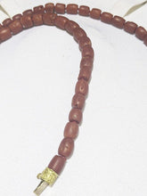 Load image into Gallery viewer, Natural Red Coral Bead Necklace / Strand With 18 Kt Gold Clasp - 24"