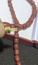 Load image into Gallery viewer, Natural Red Coral Bead Necklace / Strand With 18 Kt Gold Clasp - 24"