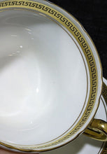 Load image into Gallery viewer, Foley Bone China Tea Cup & Saucer Set -- Gold / Greek Key Border