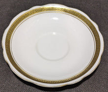 Load image into Gallery viewer, Foley Bone China Tea Cup & Saucer Set -- Gold / Greek Key Border