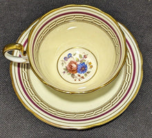 Load image into Gallery viewer, Aynsley Bone China Tea Cup & Saucer Set -- Hawthorne - 7486