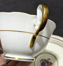 Load image into Gallery viewer, Aynsley Bone China Tea Cup & Saucer Set -- Hawthorne - 7486