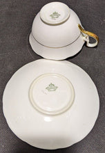 Load image into Gallery viewer, Aynsley Bone China Tea Cup & Saucer Set -- Hawthorne - 7486