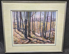 Load image into Gallery viewer, Original Artwork by Sally Durie - 1989 - Autumn Woodlot - Oil on Masonite