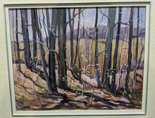 Load image into Gallery viewer, Original Artwork by Sally Durie - 1989 - Autumn Woodlot - Oil on Masonite