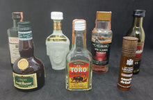 Load image into Gallery viewer, 7 Different EMPTY MINIATURE LIQUOR BOTTLES Lot