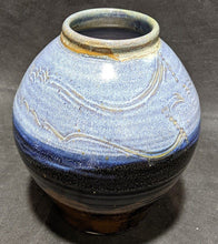 Load image into Gallery viewer, Beautiful Large Studio Pottery Earth Tone Vase - Blue to Brown - 11"