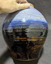 Load image into Gallery viewer, Beautiful Large Studio Pottery Earth Tone Vase - Blue to Brown - 11"