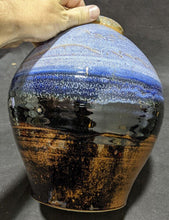 Load image into Gallery viewer, Beautiful Large Studio Pottery Earth Tone Vase - Blue to Brown - 11"