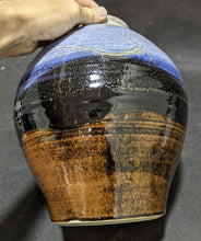 Load image into Gallery viewer, Beautiful Large Studio Pottery Earth Tone Vase - Blue to Brown - 11"