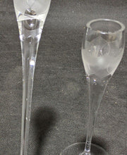 Load image into Gallery viewer, 3 Beautiful Glass Rosenthal Lotus Blossoms Single Candle Stick Holders