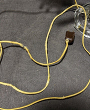 Load image into Gallery viewer, Pressed Glass & Cut Crystal Candle Lamp with Serpentine Arms & Feather Detail