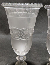 Load image into Gallery viewer, Pair of Vintage Pressed Glass Pedestal Wine / Water Goblets / Glasses - 8 1/4"