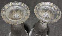 Load image into Gallery viewer, Pair of Vintage Pressed Glass Pedestal Wine / Water Goblets / Glasses - 8 1/4"