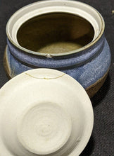 Load image into Gallery viewer, Beautiful Earth Tone Blue & Brown Pottery Cream & Sugar Set - As Is