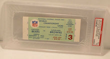 Load image into Gallery viewer, 1965 NFL Championship Game Phantom Ticket - Chicago & Cleveland - PSA NM 7
