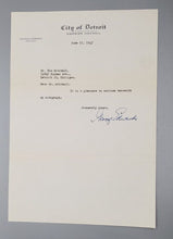 Load image into Gallery viewer, 1947 Detroit Common Council George Edwards Autograph Signed w/ Envelope