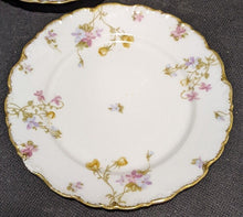 Load image into Gallery viewer, 4 Vintage LIMOGES Fine China Bread & Butter Plates Scalloped Rim, Floral Design