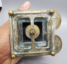Load image into Gallery viewer, Vintage Brass Inkwell With Milk Glass Insert