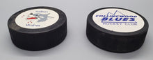 Load image into Gallery viewer, Hockey Pucks Lot - Sudbury Wolves & Collingwood Blues