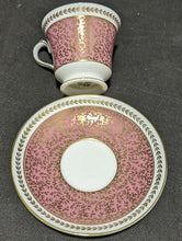 Load image into Gallery viewer, AYNSLEY Bone China Tea Cup & Saucer - Pink With Gold Twig Design - 2968