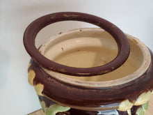 Load image into Gallery viewer, Antique Majolica Vase - Unmarked - on Metal Footings