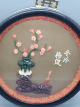 Load image into Gallery viewer, Faux Jade Round 3D Wall Hanging - Asian Floral