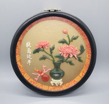Load image into Gallery viewer, Faux Jade Round 3D Wall Hanging - Asian Floral Peonies