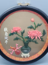 Load image into Gallery viewer, Faux Jade Round 3D Wall Hanging - Asian Floral Peonies