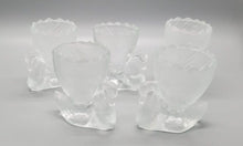 Load image into Gallery viewer, Vintage Glass Swan Small Egg Cups - Set of 5
