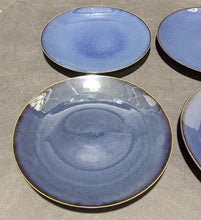 Load image into Gallery viewer, 4 Midnight Blue DENBY Stoneware Flat Charger Plates - 11"