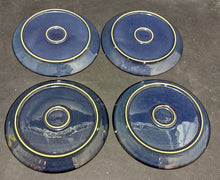 Load image into Gallery viewer, 4 Midnight Blue DENBY Stoneware Flat Charger Plates - 11"