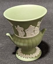 Load image into Gallery viewer, Miniature Wedgwood Green Jasperware Urn