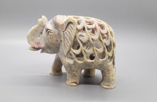 Load image into Gallery viewer, Beautiful Carved Double Elephant - Trunk Up