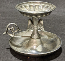Load image into Gallery viewer, Antique Silver Tone Candle Holder - Figural Wing Spread Eagle Detail