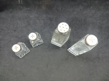 Load image into Gallery viewer, Crystal Glass Salt & Pepper Shakers STERLING TOPS 2 pairs Lot #02