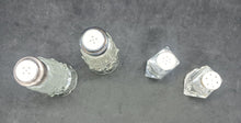 Load image into Gallery viewer, Crystal Glass Salt & Pepper Shakers STERLING TOPS 2 pairs Lot #03