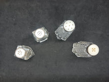 Load image into Gallery viewer, Crystal Glass Salt & Pepper Shakers STERLING TOPS 2 pairs Lot #07
