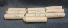 Load image into Gallery viewer, 1945 Canadian Nickel Roll (Canada 5 cent) (40 coins per roll) x 10 Rolls Lot B
