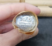 Load image into Gallery viewer, 1952 Canadian Nickel Roll (Canada 5 cent) (40 coins per roll) x 10 Rolls Lot B